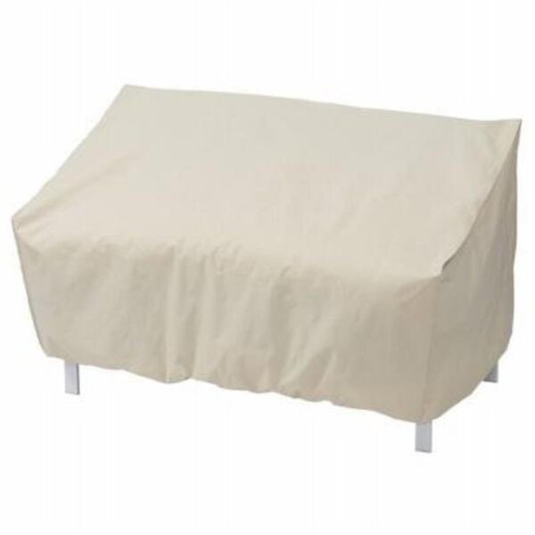 Mr. Bar-B-Q 60 x 35 x 32 in. 600 x 300D PE Elastic Taupe Loveseat Cover 100824 - main